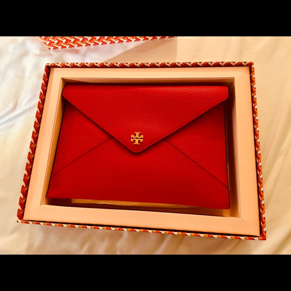 Tory Burch leather clutch